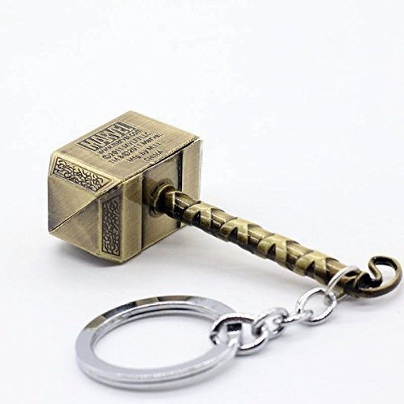 Prostuff Thor Hammer Marvel Avengers Superhero Gold Metal Ring Key Chain