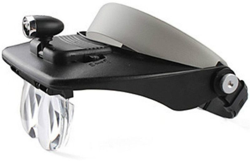 A&S TOOLSHOP Head Light Magnifier Magnifying Glass 4 Lens 4X 4X Magnifying Glass 4X Magnifying Glass  (Black)