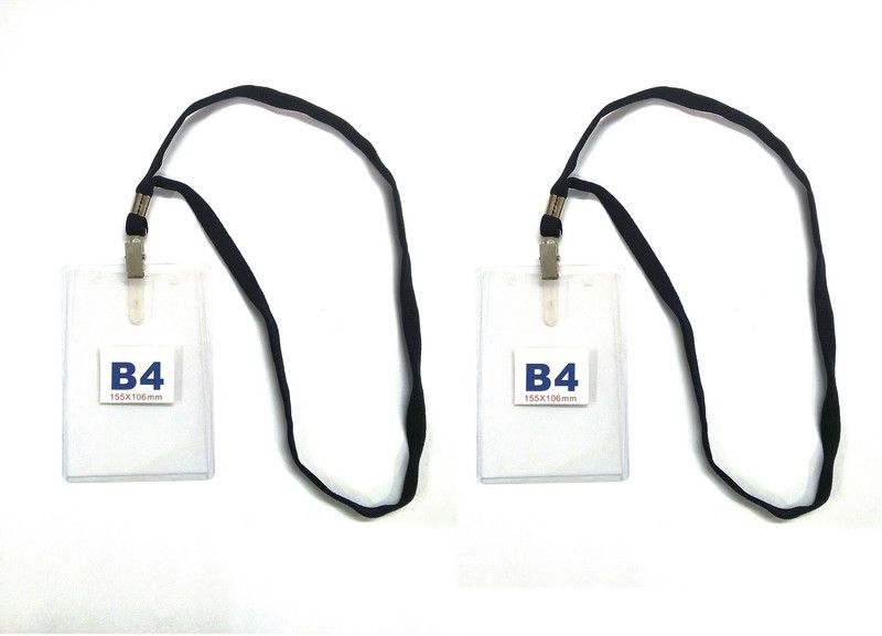 NOZOMI Plastic ID Badge Holder  (Pack of 2)