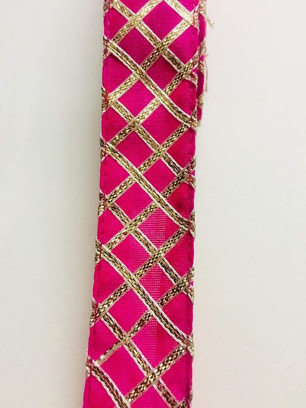 Eerafashionicing 9 Meter Laces for Sarees Dresses Indo Western Kurtis (Dark Pink) 9 Meter Laces for Sarees Dresses Indo Western Kurtis (Dark Pink) Lace Reel  (Pack of 1)