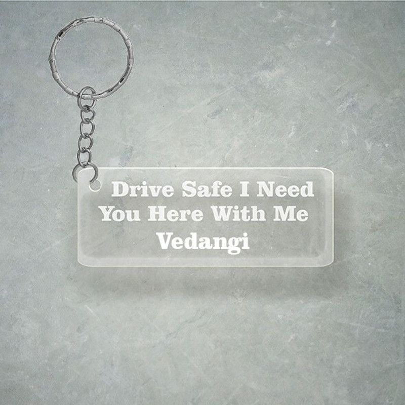 SY Gifts Drive SafeDesign With Vedangi Name Key Chain