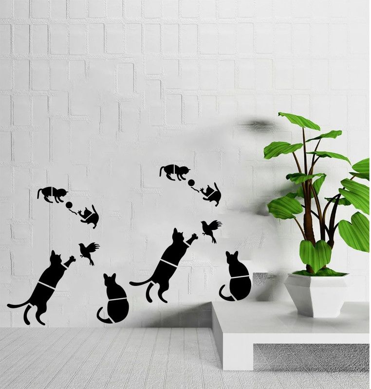 YMS Size:- 16" X 24" Ecocats Portrait Wall Stencil  (Pack of 1, Animal & Pets)