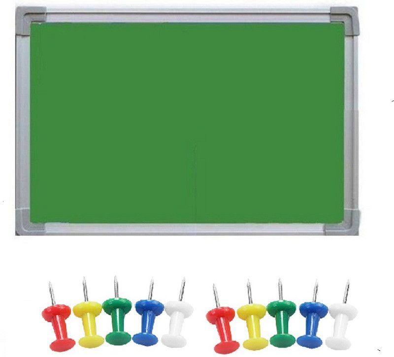 TIYA COLLECTION Regular Non magnetic Fabric Small Whiteboards and Duster Combos  (Green)