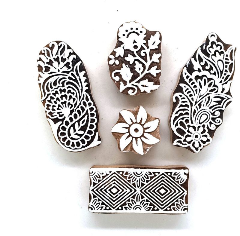 RENIQ 3.0-RR Wooden Printing Block Stamps Hand Carved Printing Blocks