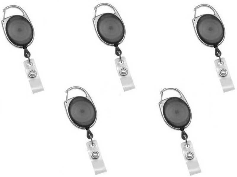 Art Craft Plastic ID Badge Reel, ID Badge Holder  (Pack of 5)