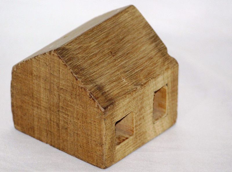 Online Art Effects Re-Cycle Saal Wood (Shorea Robusta) Table Top Object And Paper Weight Wooden Geometric Object