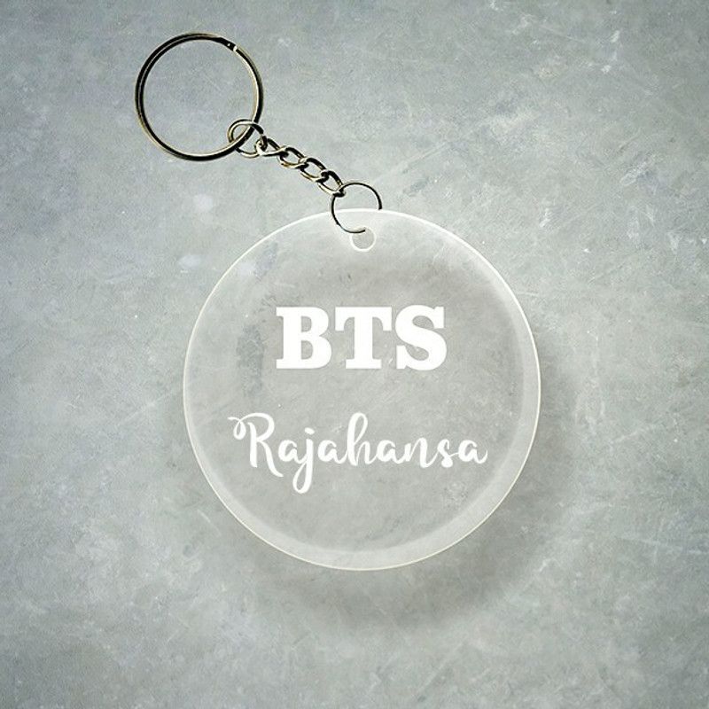 SY Gifts BTS Design With Rajahansa Name Key Chain