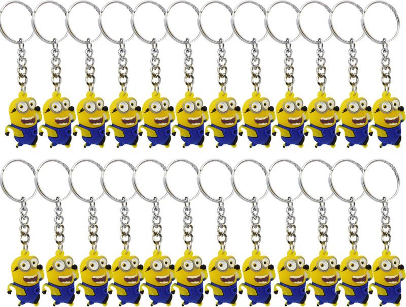 Asera Minions Keyrings Keychains for Kids Birthday Return Gifts for Boys / Girls (Set of 24) Key Chain