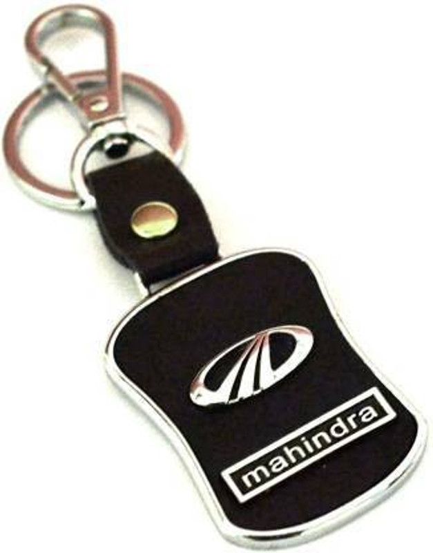 Grazy Leatherite MAHINDRA Bike And Car Keys-chain Key Chain