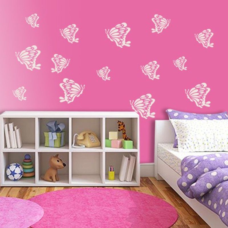 Arhat Stencils BUTTERFLY ASR-E223 GLOSSY PVC (Wall Décor & Art) Stencil  (Pack of 3, BUTTERFLY)