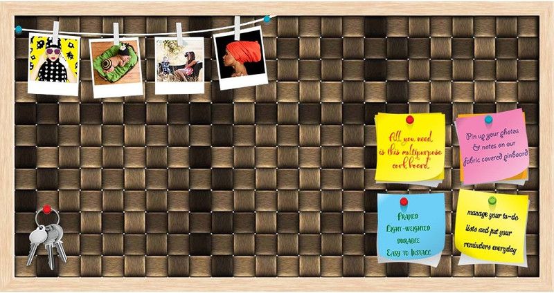 Artzfolio Abstract Art Notice Pin Board Natural Brown Frame 30 x 15 inch (76 x 38 cms) Cork Bulletin Board  (Natural Brown Frame 30 x 15 inch (76 x 38 cms))