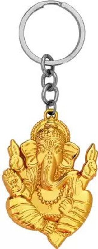 Meeko.com Ganesha Shiva Son Gold Key Chain Key Chain