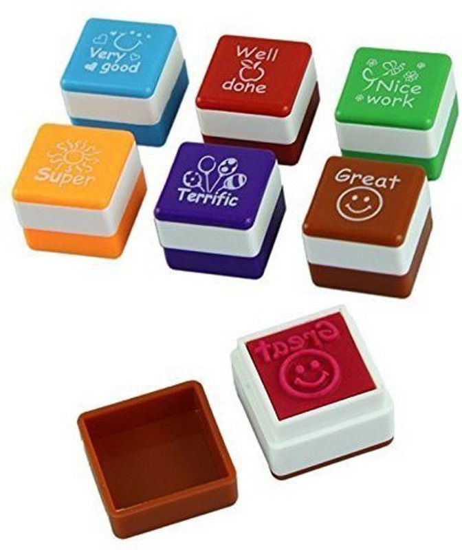R H lifestyle Motivation Sticker School Scrapbooking Stamp for Kids self inking stamp  (Medium, multicolor)