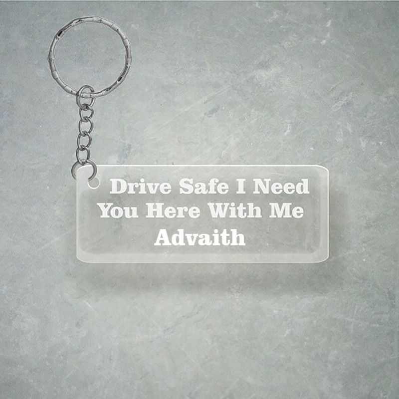 SY Gifts Drive SafeDesign With Advaith Name Key Chain