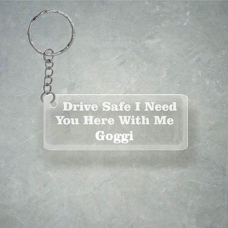 SY Gifts Drive SafeDesign With Goggi Name Key Chain