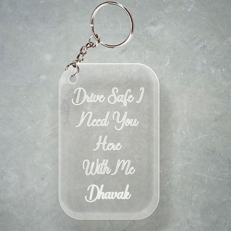 SY Gifts D2 Drive Safe Keychain With Dhavak Name Key Chain