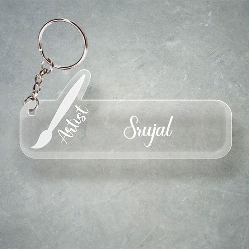 SY Gifts D2 Artist Keychain With Srujal Name Key Chain