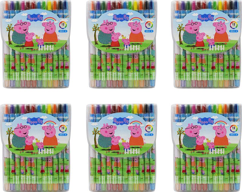 Asera AS_Rolling Crayons_Pig_06  (Set of 6, Multicolor)
