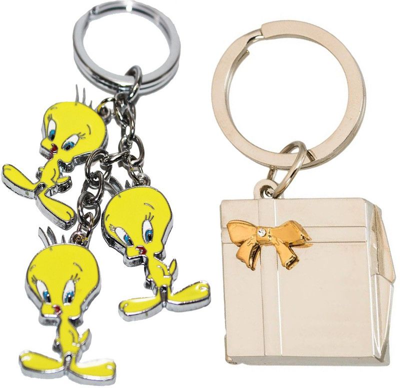 MGP FASHION Cute Tweety Cartoon With Best Friend Double Side Key Chain