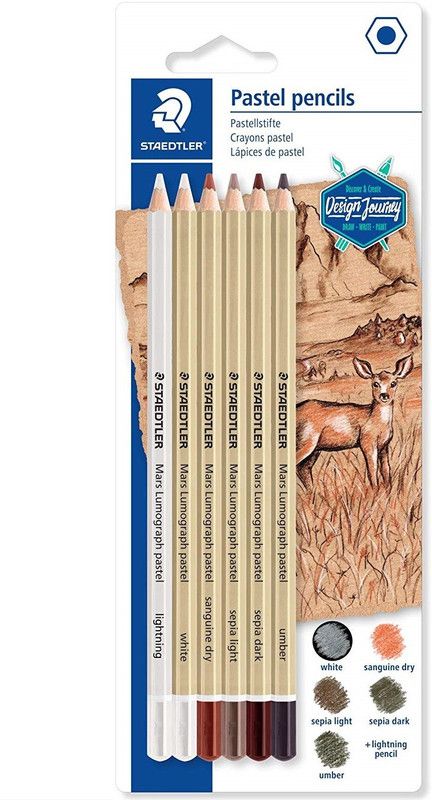 STAEDTLER Mars Lumograph Pastel Pencils Hexagon Shaped Color Pencils  (Set of 1, Multicolor)