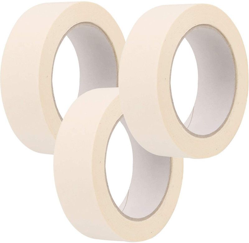 CRAFTCREWS Single Sided Handheld Dispenser Masking Tape (Manual)  (Set of 3, Off White)