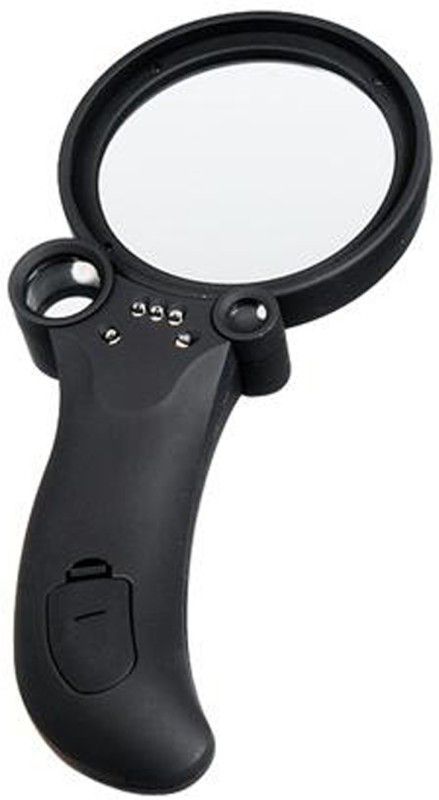 JM 2.5x 25x 55x Uv LED Magnifying Glass 2.5x 25x 55x Magnifier  (Black)