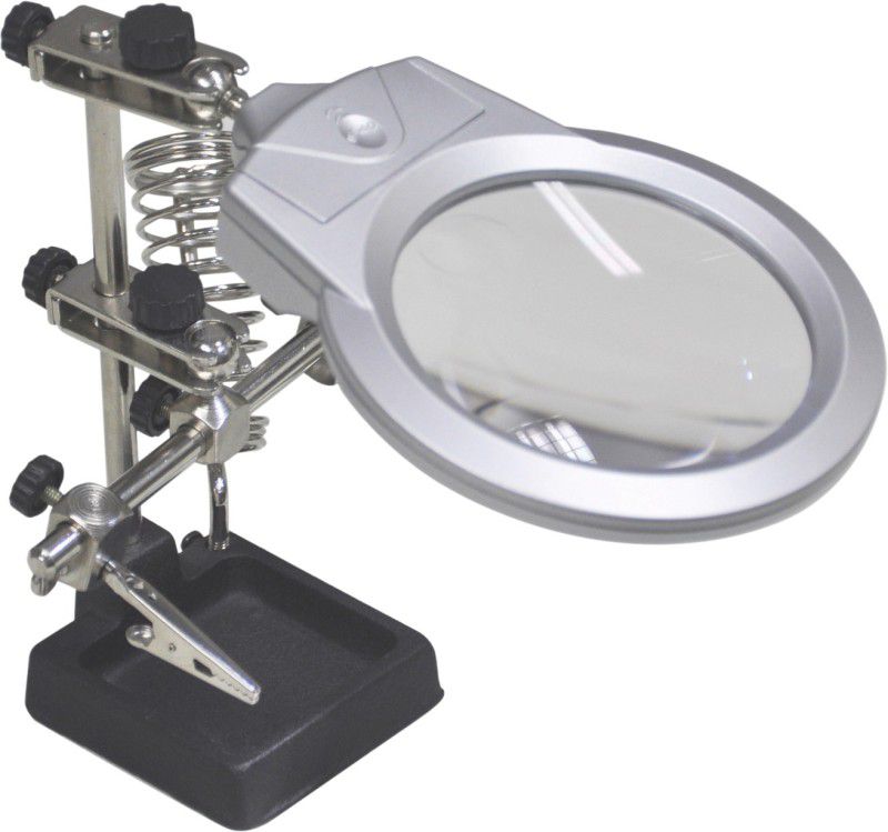 Pia International WITH 2LED 2X6X 2X6X Magnifying Glass  (Silver)