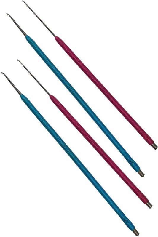 Aari Embroidery Material Works Embroidery Material Aari Needles For ari work pack of 4 Size 11cm Hand Sewing Needle  (Crochet Needle 11cm Pack of 4)