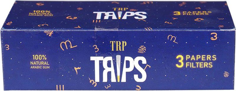 TRP TRIPS king 3 Unbleached Papers and 3 Perforated Filters 3 Rips And 3 Tips Roll Able Rectangular 13 gsm Paper Roll  (Set of 50, Brown)