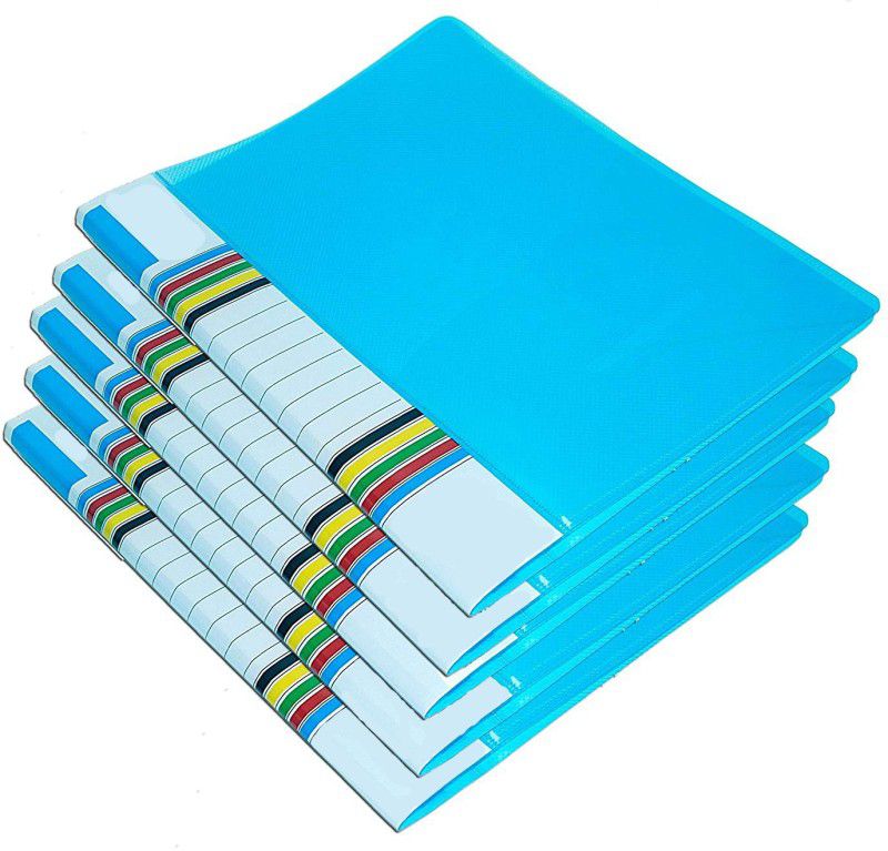 EcoTail Plastic Report File Folder  (Set Of 5, Blue)