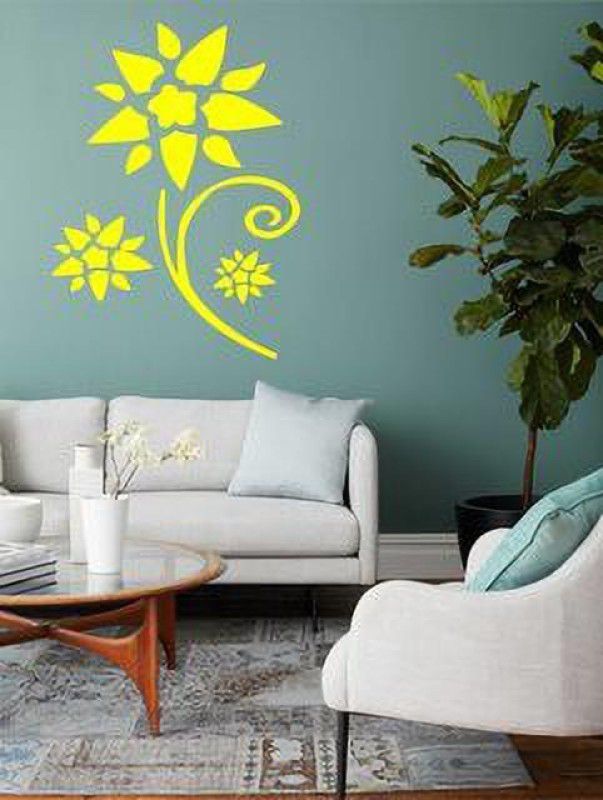 Real Trigon RT036 Wall Décor 12X16 Inch Stencil  (Pack of 1, Floral)