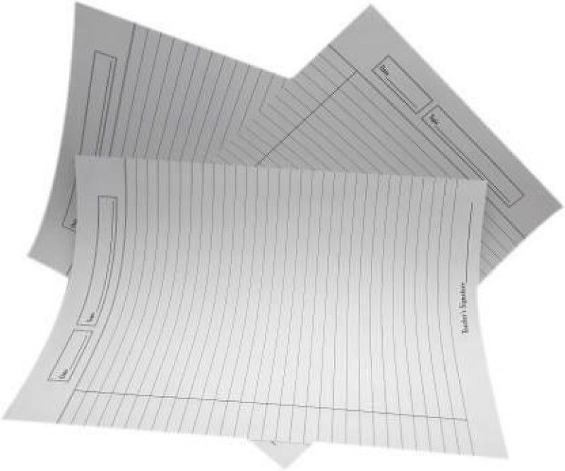 ROYALSHOP A4-100 RULED A4 100 gsm Project Paper  (Set of 5, White, Black)
