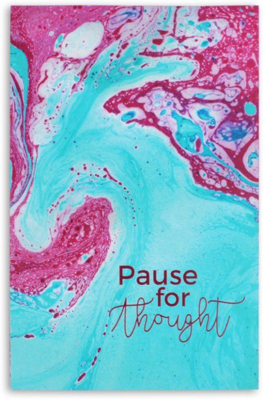 Doodle Thoughtful Pause Diary A5 Notebook Ruled 160 Pages  (Sky blue+ pink)