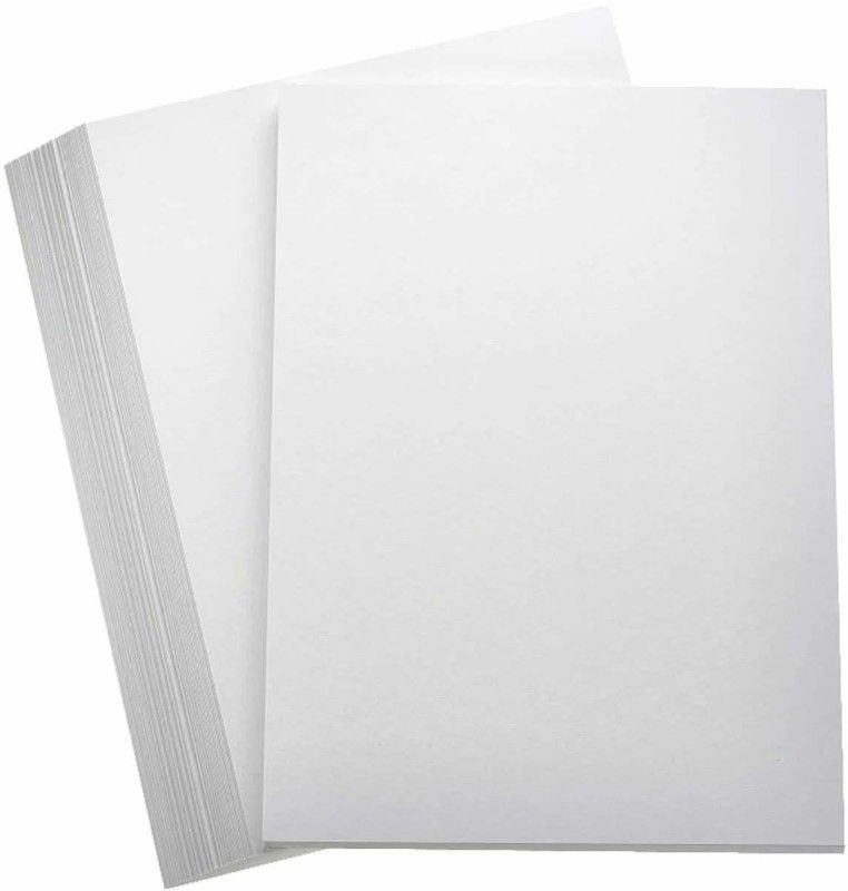 Yushuu White One Side Ruled Other Side Blank Practical/Assignment Sheet Interleaf A4 120 gsm, 130 gsm Project Paper  (Set of 5, White)