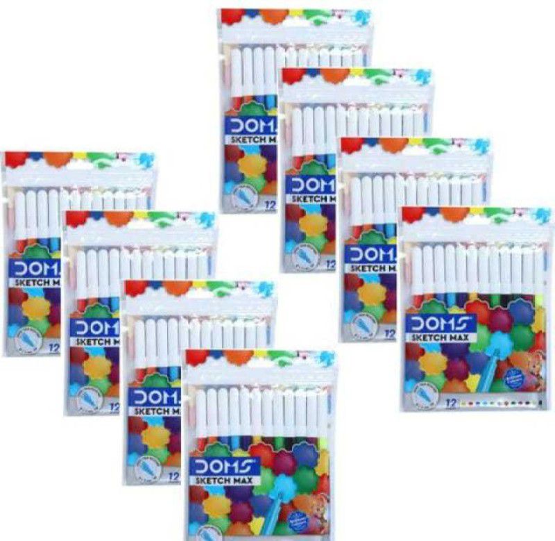 SVHub Collections Classic Sketch Pens for Drawing and Art (Pack of 8 - Each Pack Contains 12 Sketches) Nib Sketch Pen  (Multicolor)