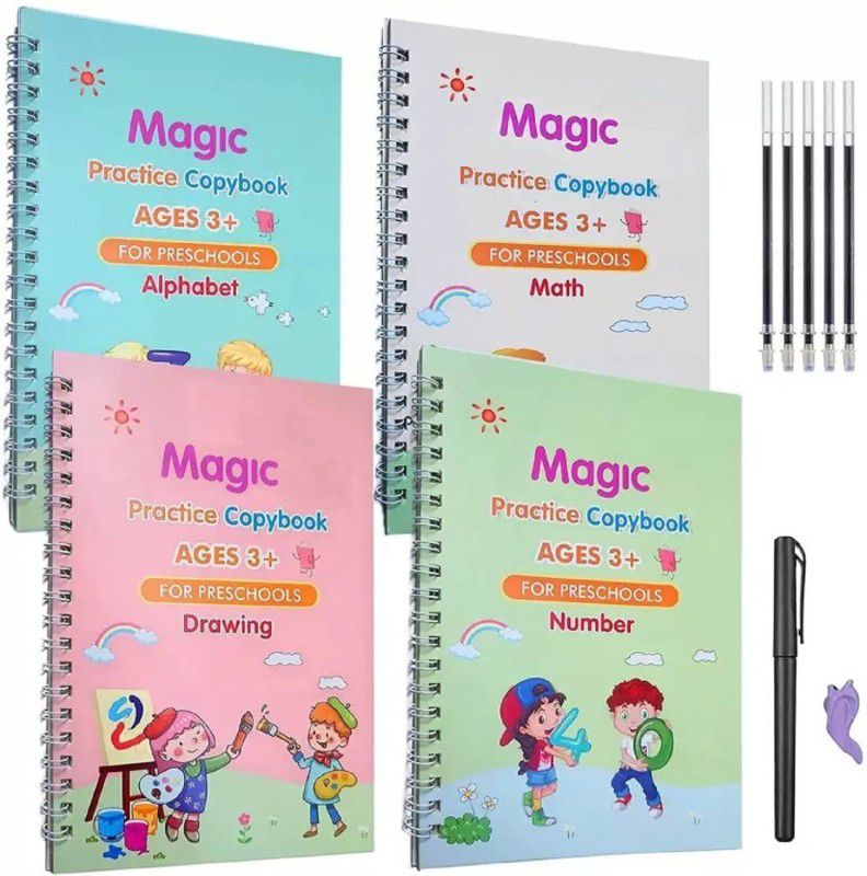 swarmshop MAGIC NOTEBOOK Regular Organizer RULE 40 Pages  (Multicolor, Pack of 4)