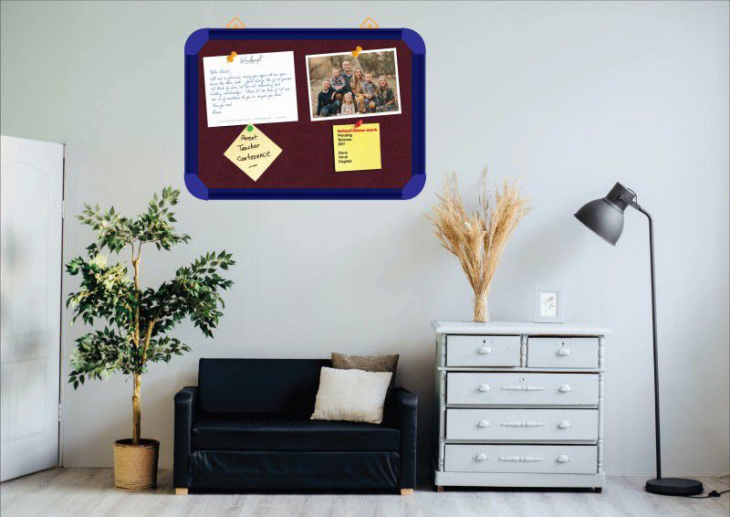 Sunway Display System Pin-up display board 3*2 feet, BLUE ALLUMINIUM(RUBY )pin up board CORK Bulletin Board  (RUBY)