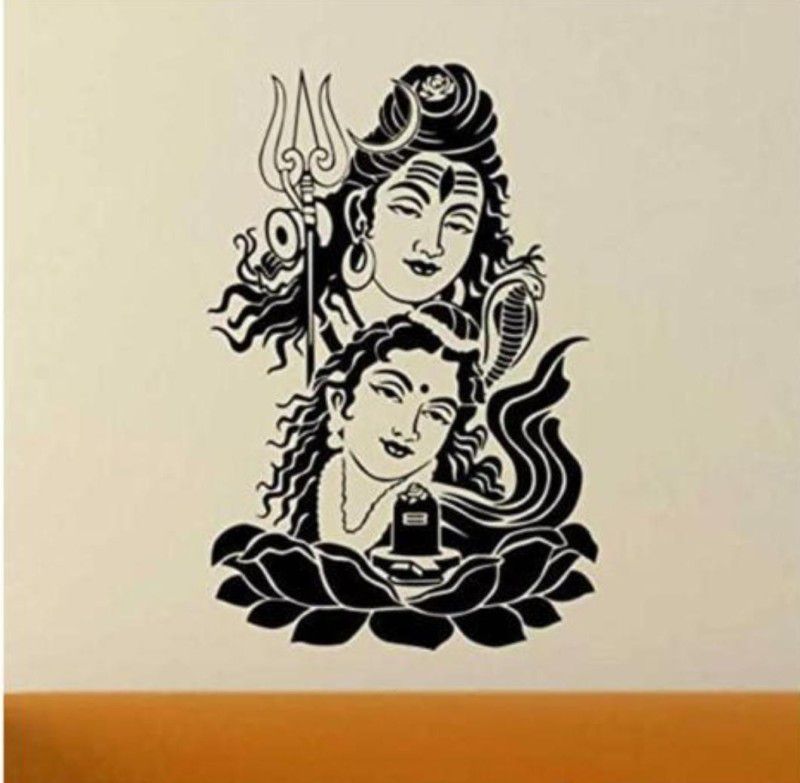Aaradhya Collection Reusable DIY Designer Lord Shiv Parvati Wall Stencil Painting for Home Decoration (Shiv Parvati, 16-inch x 24-inch) A614 Wall Painting Stencil  (Pack of 1, Lord Shiva, God, stencils)