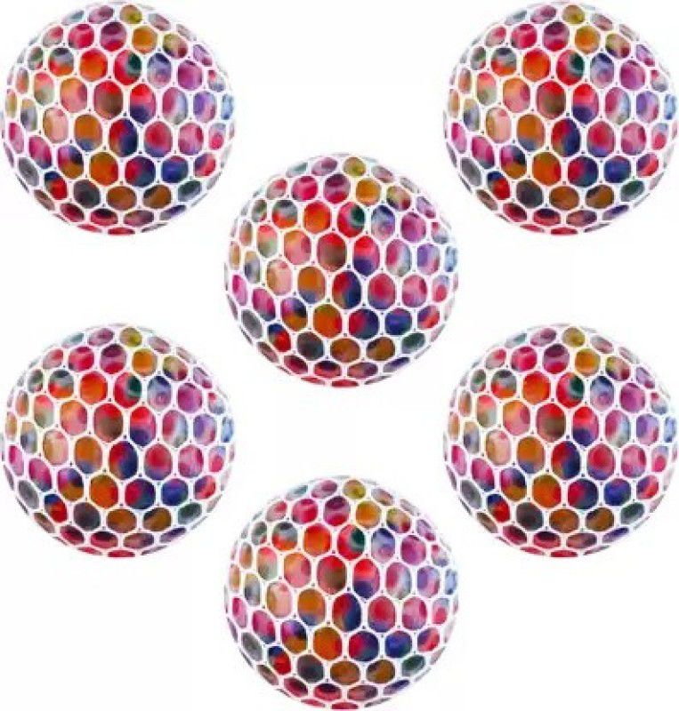 Rockjon 1 5 mm SquishyStress Ball for Pressure Relieve/Anti-Stress Anti Anxiety (Pack of 6)  (Set of 6, Multicolor)