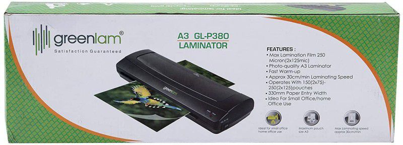 Growlam A3 GL-P380 PVC Laminator Ideal for Small Office/Home Office Use 13 inch Lamination Machine
