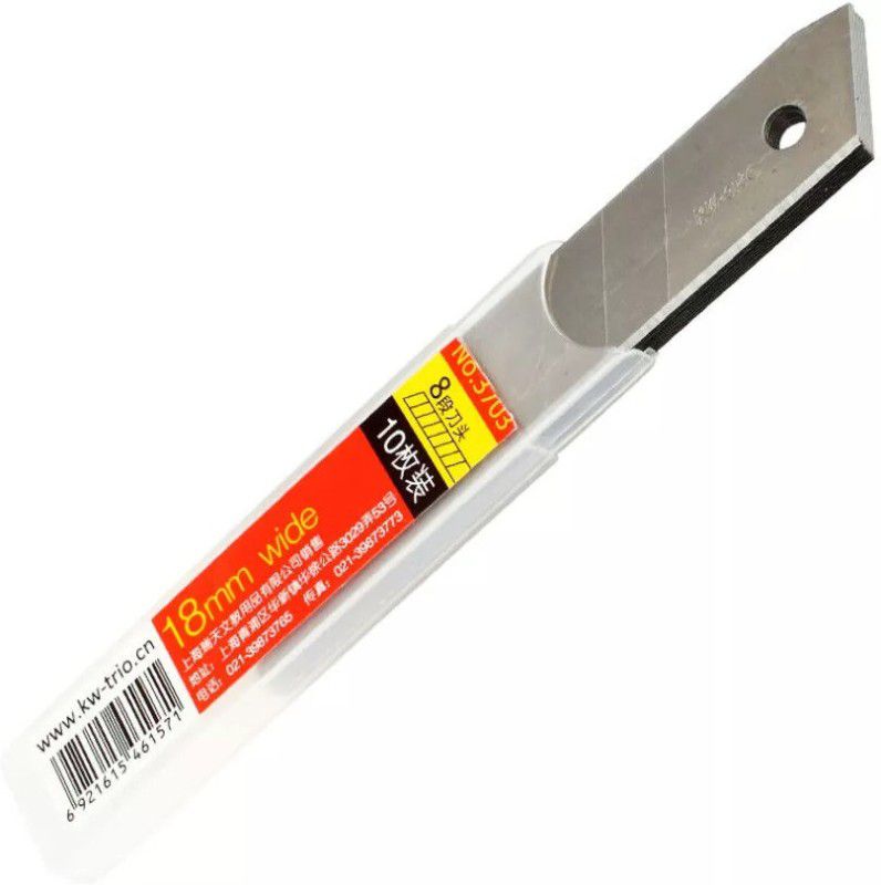 DEZIINE 10pcs 18mm Art Paper Cutter Knife School Supplies Knife blade Office Stationery Metal Grip Hand-held Paper Cutter  (Set Of 10, Silver)