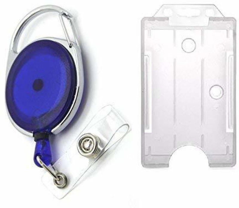 JSM Plastic ID Badge Holder, ID Badge Reel  (Pack of 2)