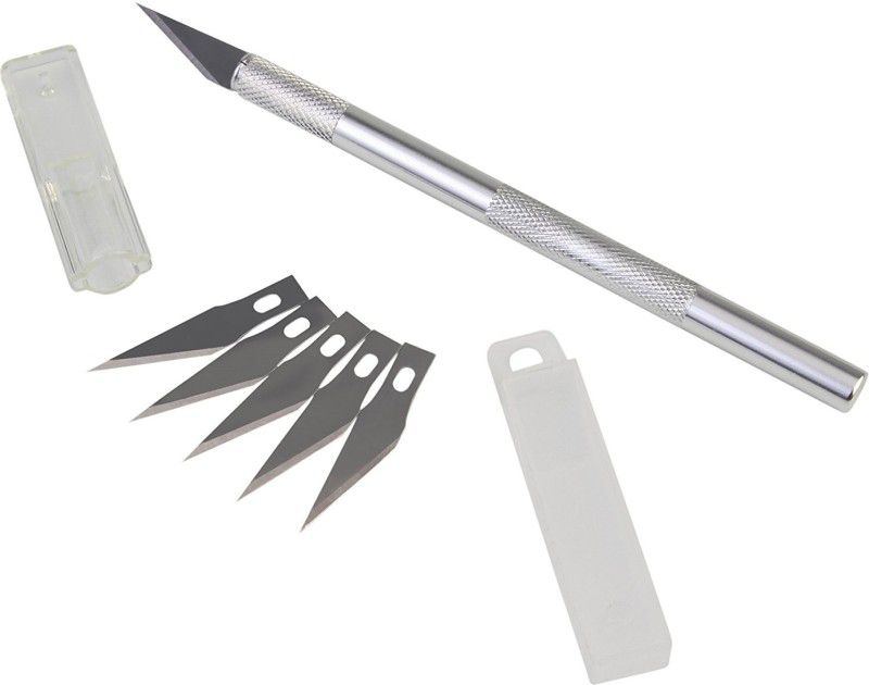 Artfinesse 1 Metal Grip Hand-held Paper Cutter  (Set Of 1, Silver)