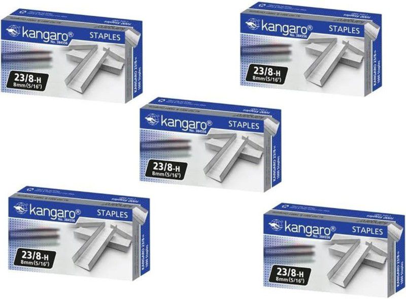 Kangaro 23/8-H 8mm 23-8H 23/8-H Stapler Pins  (Set of 4, Silver)
