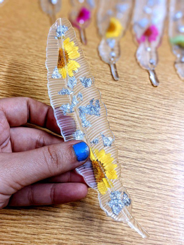 Pastels by Avneet Arora Resin Bookmark Bookmark for Books Bookmark  (Floral, Transparent)