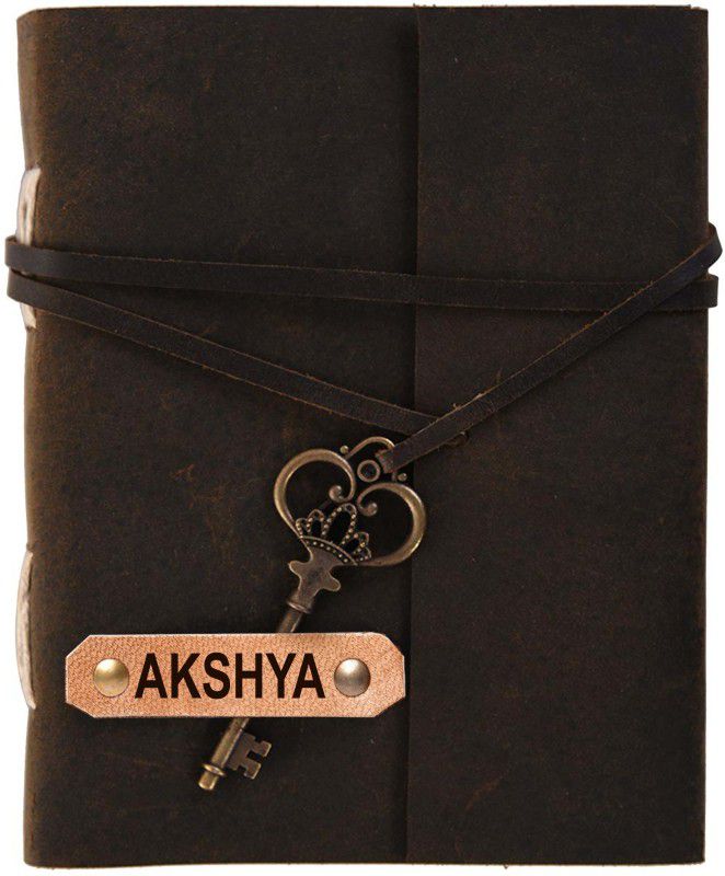 Rjkart AKSHYA embossed Leather Cover Diary With Key Lock A5 Diary Unruled 200 Pages  (AKSHYA)