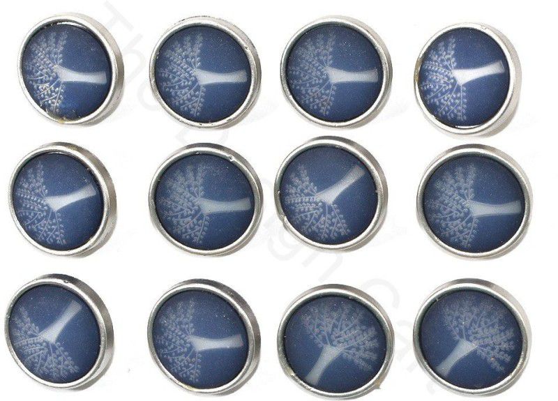 The Design Cart Matte Blue Size-32L / 20 mm / 0.81 inches Acrylic Buttons  (Pack of 12)