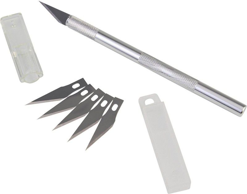 Artfinesse DK-1 Metal Grip Hand-held Paper Cutter  (Set Of 1, Silver)