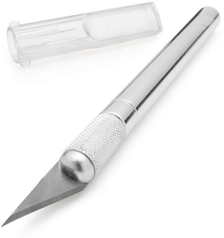 Tech-X NA Metal Grip Hand-held Paper Cutter  (Set Of 1, Silver)