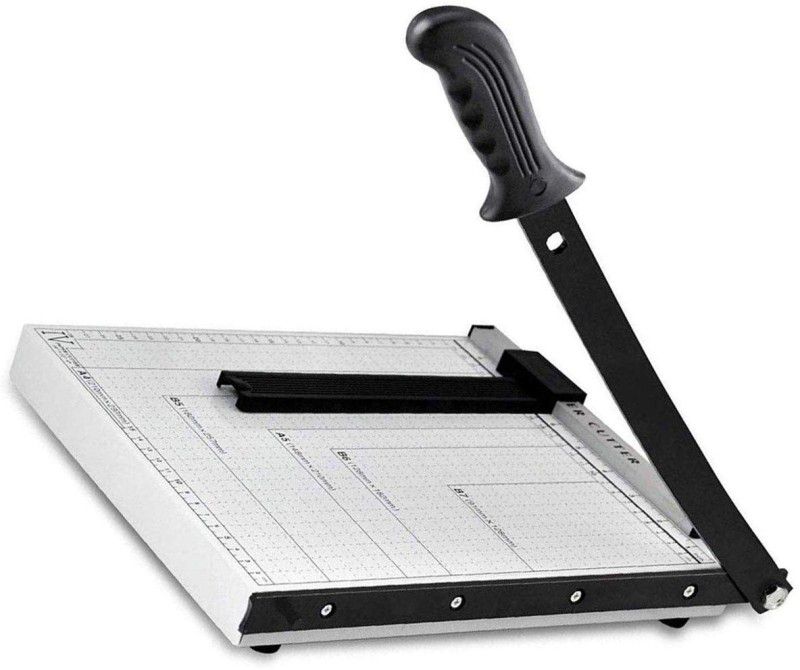 FTC 12 Inch A4 Steel Heavy Duty Professional Photo Paper Plastic Grip Hand-held Paper Cutter  (Set Of 1, White)